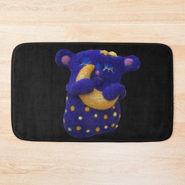 Item preview, Hand-felted blue bear with crescent moon designed and sold by creaphyl28.