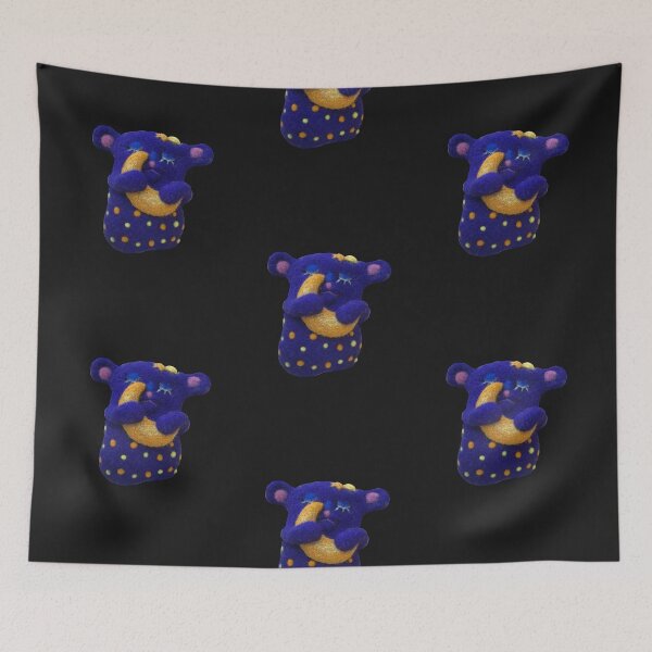 Item preview, Hand-felted blue bear with crescent moon designed and sold by creaphyl28.