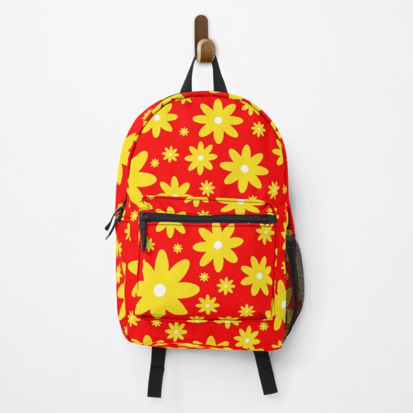 Item preview, Yellow Red Retro Daisies Flowers Pattern designed and sold by Jeallan Designs.