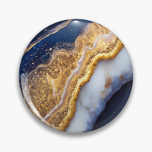 Item preview, Luxury Blue Gold Marble Abstract Fluid Art Elegant Geode Texture Design designed and sold by lematworks.