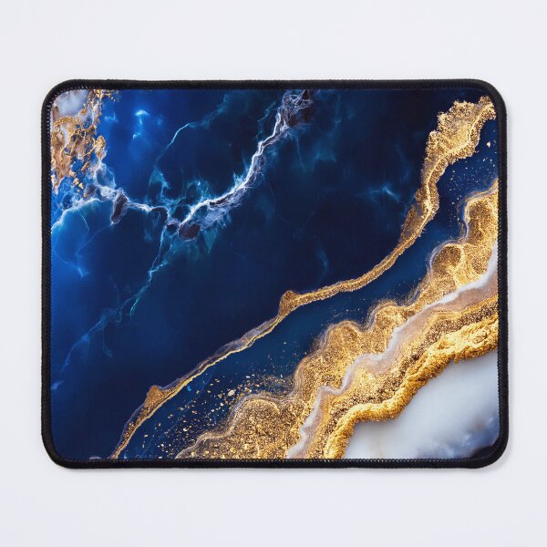 Item preview, Luxury Blue Gold Marble Abstract Fluid Art Elegant Geode Texture Design designed and sold by lematworks.