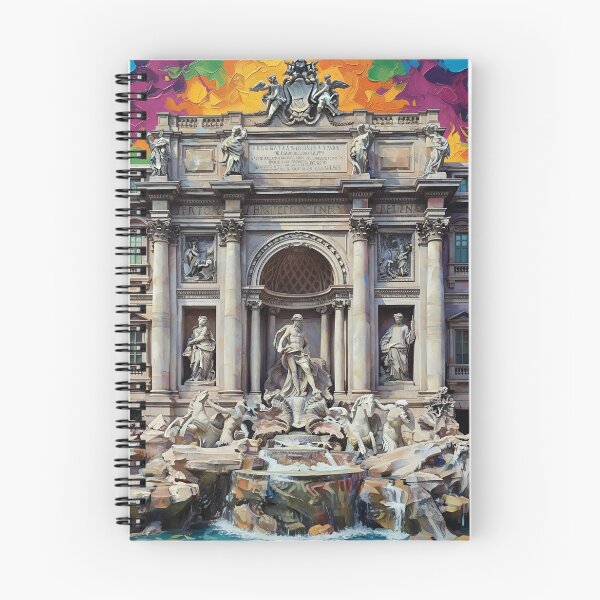Item preview, Trevi Fountain Rome Colorful Acrylic Pour Palette Knife Art designed and sold by GymTanLaundry.