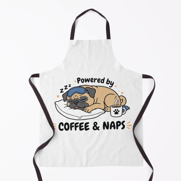 Item preview, Powered by Coffee and Naps Pug Dog Funny Coffee Lover Shirt designed and sold by Ameerh Workshop .
