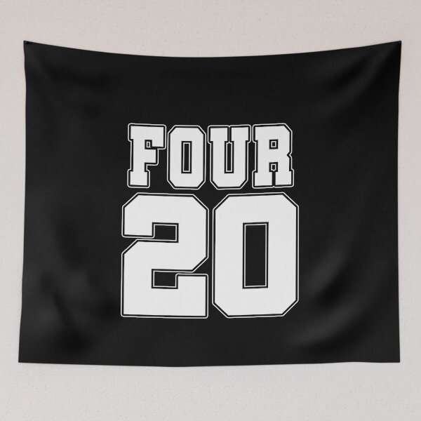 Item preview, Four 20 Funny Weed Number 420 Stoner Sports Style Joke designed and sold by Say It With Ink.