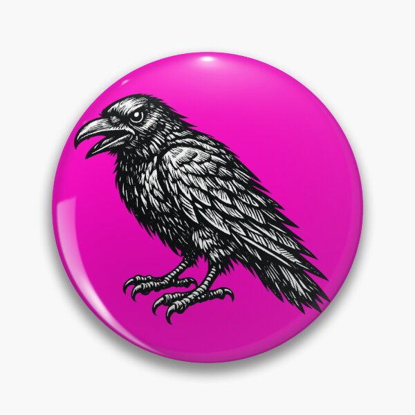 Item preview, Retro Woodcut Crow Illustration – Bold Black & White Gothic Bird Art designed and sold by Analog Aura .