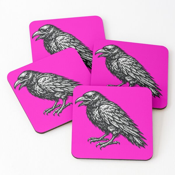 Item preview, Retro Woodcut Crow Illustration – Bold Black & White Gothic Bird Art designed and sold by Analog Aura .