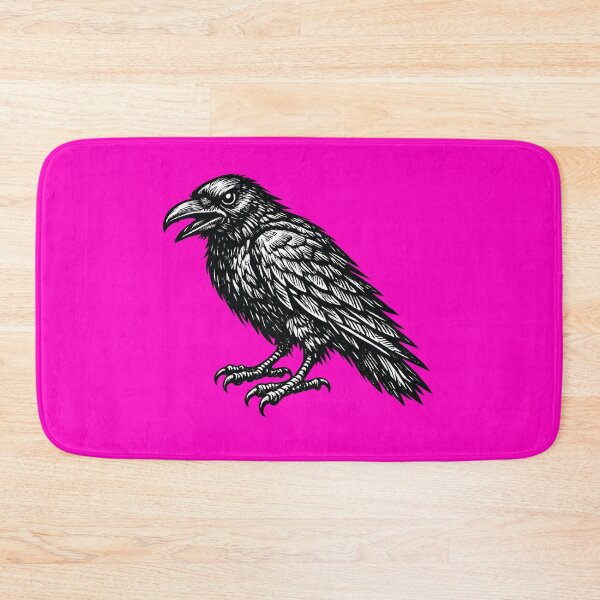 Item preview, Retro Woodcut Crow Illustration – Bold Black & White Gothic Bird Art designed and sold by Analog Aura .