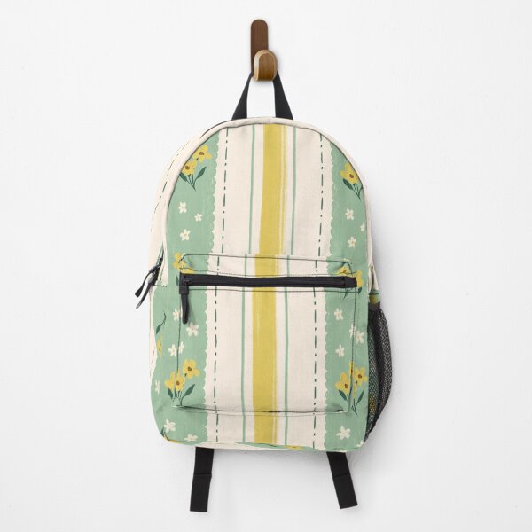 Item preview, Butter Mint Vintage Wildflower Stripe Pattern designed and sold by MoonwillowArt.