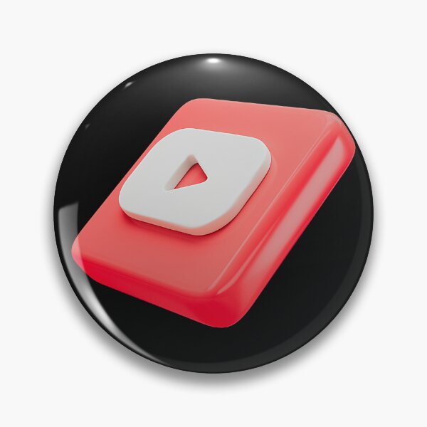 Artikelvorschau, : 3D-Social-Media-Wiedergabebutton-Symbol entworfen und verkauft von Creatby7030.