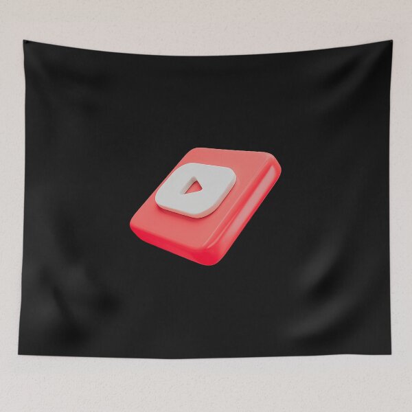 Item preview, : 3D Social Media Play Button Icon designed and sold by Creatby7030.