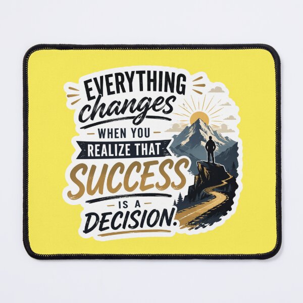 Item preview, Success Is A Decision Mountain Peak Motivation Sticker designed and sold by Nicolae-SCROCIOB-Shop.