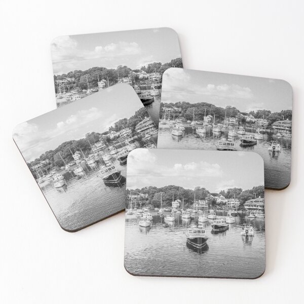 Item preview, Peaceful Fishing Boats in a Quiet Harbor designed and sold by ADAG-ART.