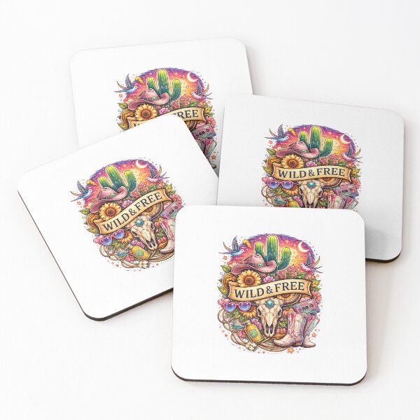 Item preview, Wild and Free Wildwest Tattoo Print  designed and sold by Neon Cactus Co.