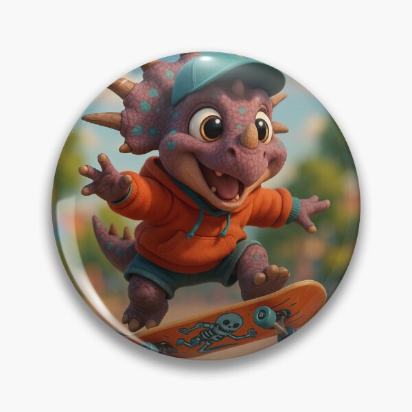 Item preview, Skater Styracosaurus designed and sold by Sillytoe.