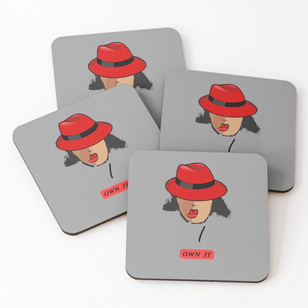 Item preview, Minimalist Woman Illustration Red Hat Own It designed and sold by baskamade.