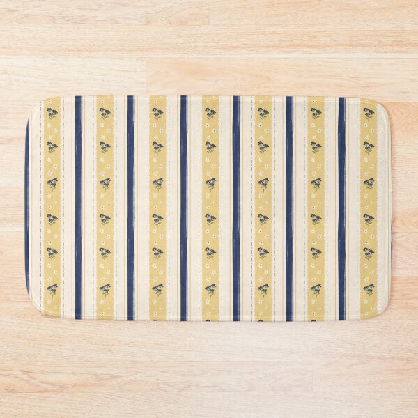 Item preview, Cornflower Gold Vintage Wildflower Stripe Pattern designed and sold by MoonwillowArt.