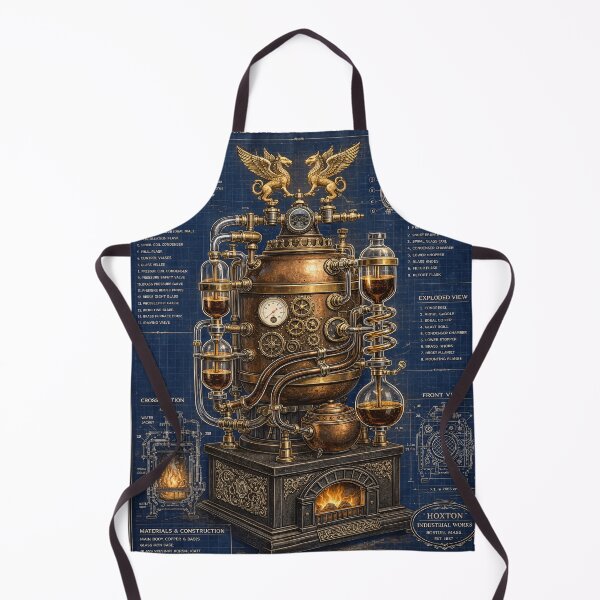 Item preview, Steampunk Espresso Alchemy Machine Blueprint designed and sold by The Visual Syllabus.
