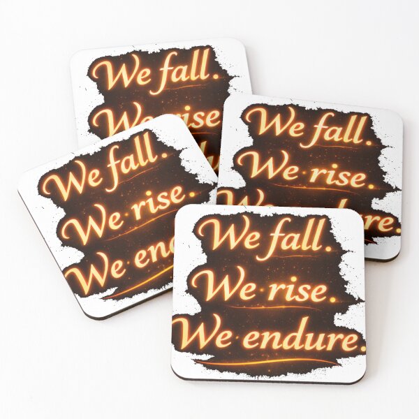 Item preview, We Fall We Rise We Endure – Resilience Quote | Motivational Strength Design Orange designed and sold by Mirgonhood.