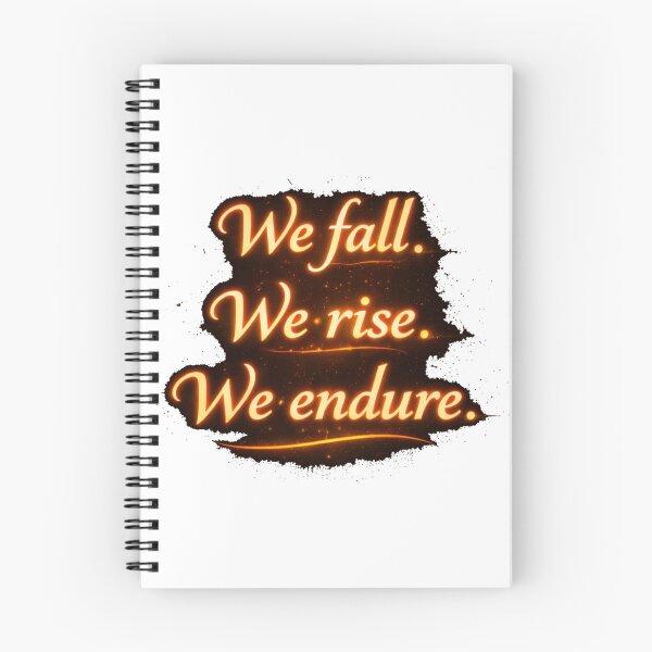 Item preview, We Fall We Rise We Endure – Resilience Quote | Motivational Strength Design Orange designed and sold by Mirgonhood.