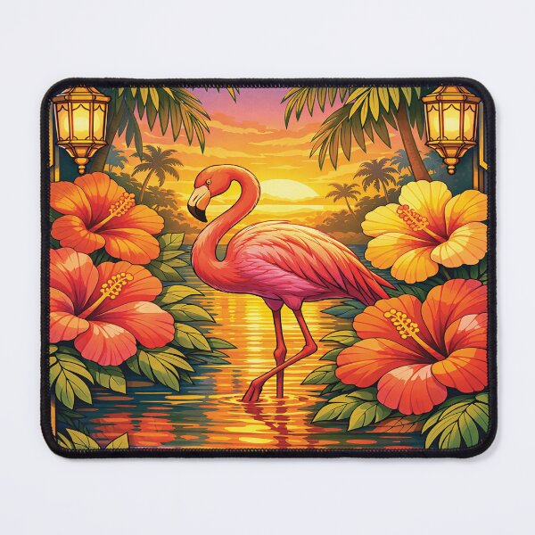 Item preview, Art Deco Tropical Flamingo Sunset designed and sold by alw951.