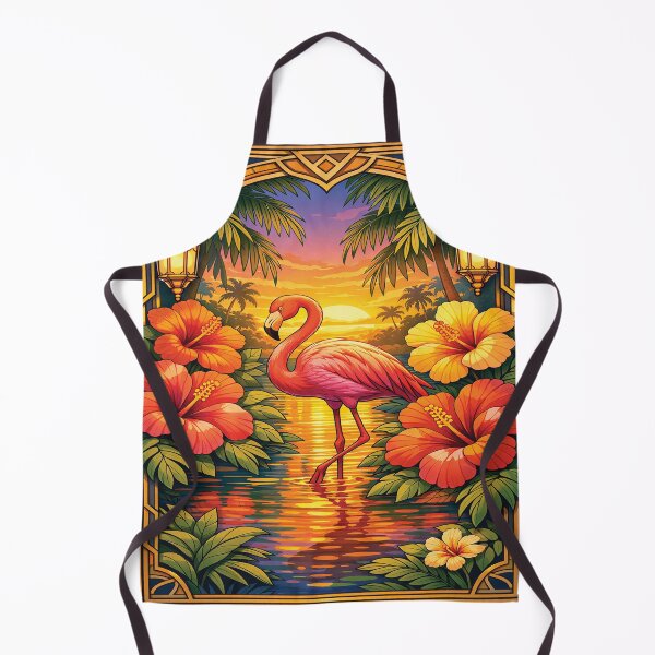 Item preview, Art Deco Tropical Flamingo Sunset designed and sold by alw951.