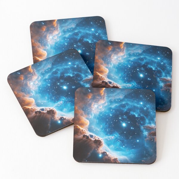Item preview, Blue Nebula Galaxy Space Stars Cosmic Universe Art designed and sold by lematworks.