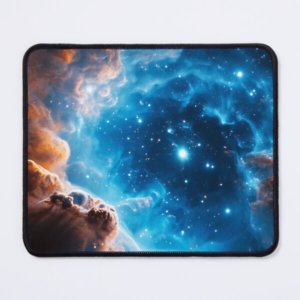 Item preview, Blue Nebula Galaxy Space Stars Cosmic Universe Art designed and sold by lematworks.