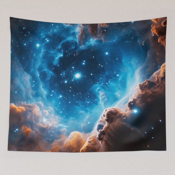 Item preview, Blue Nebula Galaxy Space Stars Cosmic Universe Art designed and sold by lematworks.