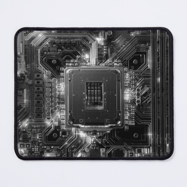 Item preview, Futuristic Circuit Board Motherboard Tech Black and White Digital Art for Mens designed and sold by lematworks.