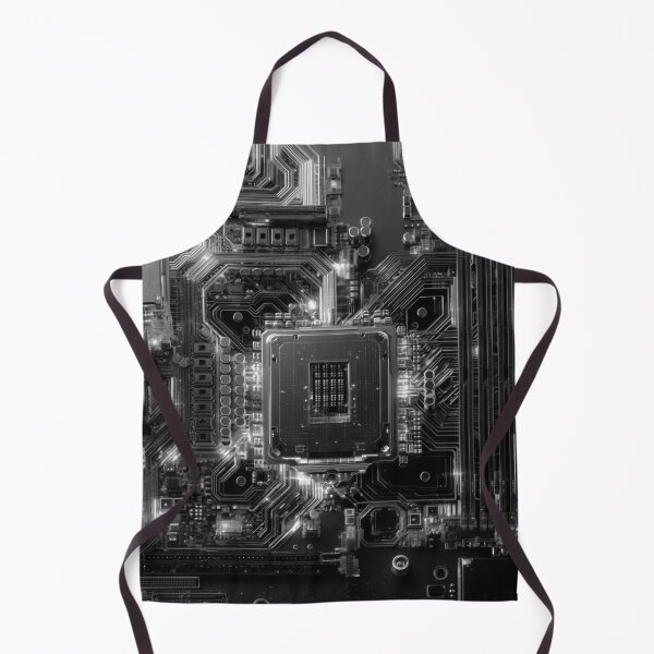 Item preview, Futuristic Circuit Board Motherboard Tech Black and White Digital Art for Mens designed and sold by lematworks.