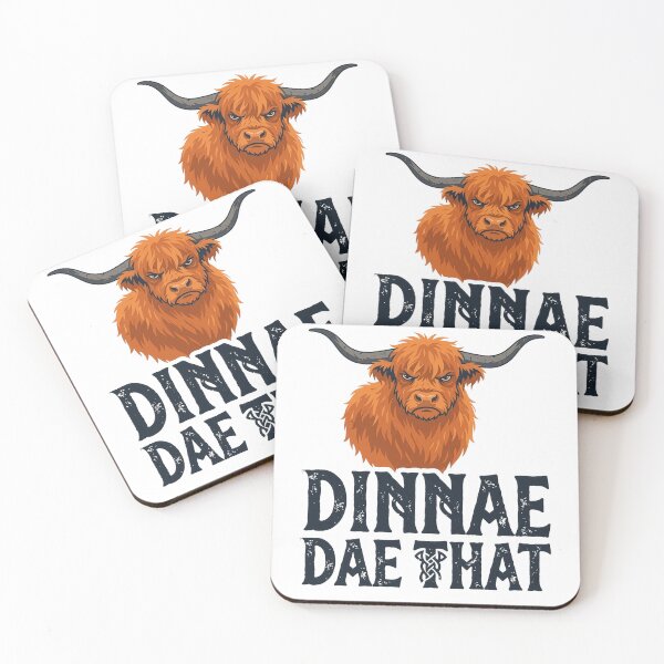 Item preview, Title Grumpy Highland Cow Dinnae Dae That - Funny Scottish Slang designed and sold by Loom on the Loch.