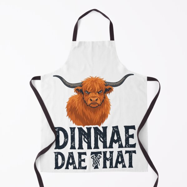Item preview, Title Grumpy Highland Cow Dinnae Dae That - Funny Scottish Slang designed and sold by Loom on the Loch.