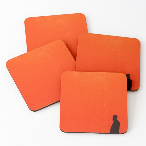 Item preview, Silhouette of a Man Against Vibrant Orange designed and sold by ADAG-ART.