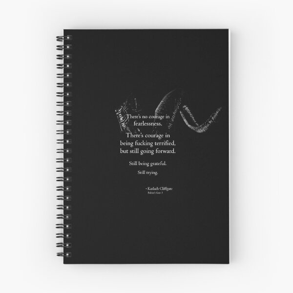 Item preview, Karlach Cliffgate Courage Quote (White Lettering) designed and sold by Andromevart.