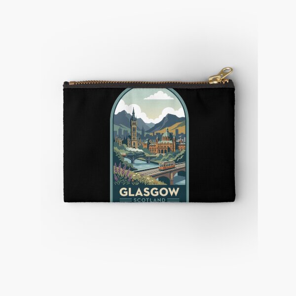 Item preview, Glasgow Scotland Vintage Travel Poster Art - Kelvingrove and University designed and sold by Loom on the Loch.