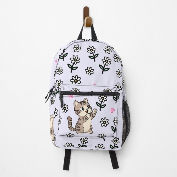 Item preview, Cute Kitten and Ditsy Daisy Floral Pattern On Soft Lavender Background designed and sold by Blupunk.