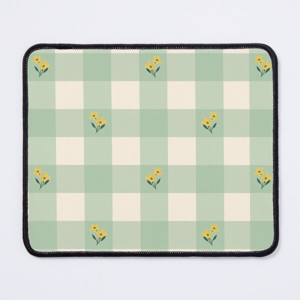 Item preview, Sage Gingham Wildflower Pattern designed and sold by MoonwillowArt.