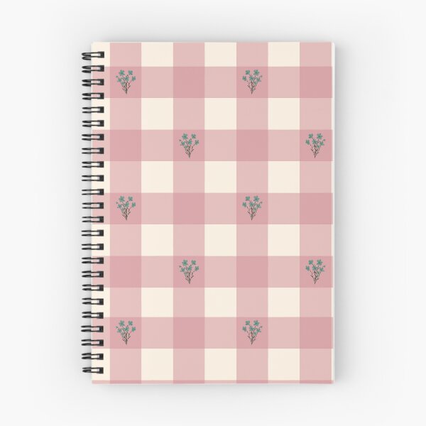 Item preview, Blush Pink Gingham Wildflower Pattern designed and sold by MoonwillowArt.
