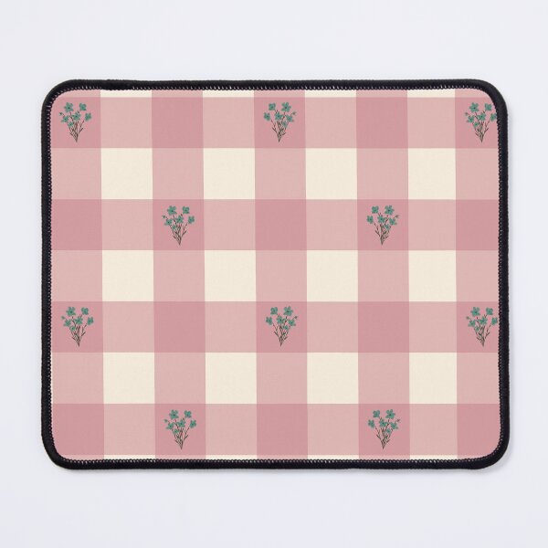 Item preview, Blush Pink Gingham Wildflower Pattern designed and sold by MoonwillowArt.