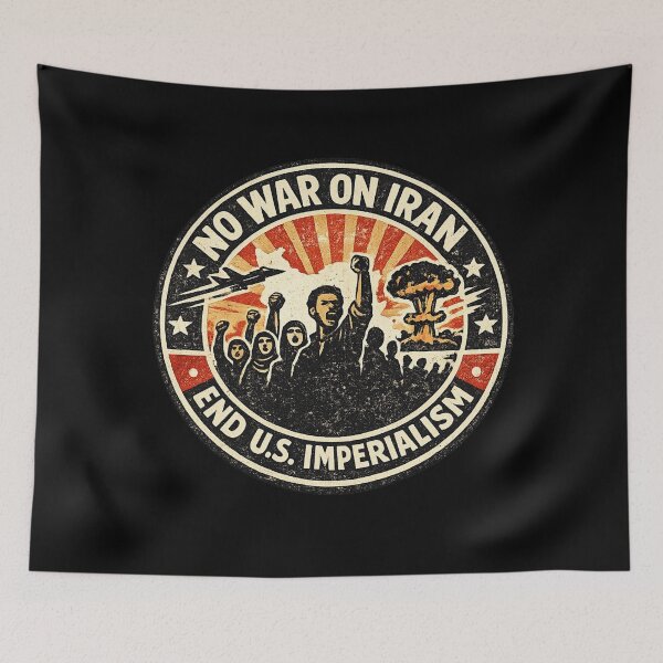 Item preview, No War on Iran - End U.S. Imperialism designed and sold by DIRTYDUNNZ.