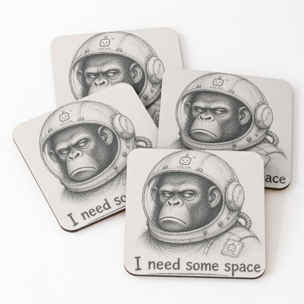 Item preview, Monkey in Astronaut suit  designed and sold by LuluLeb.