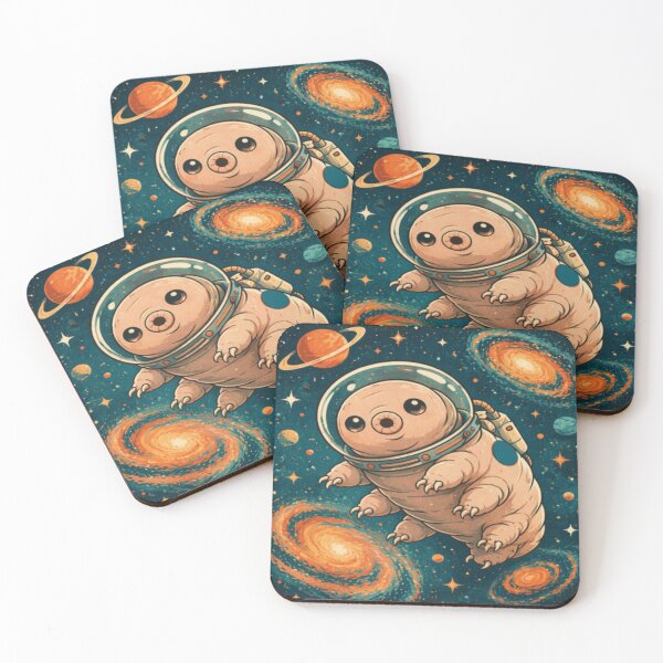 Item preview, Tardigrade Astronaut In Space | Water Bear Retro Cosmic Science Gift designed and sold by ArtFreshStudio.