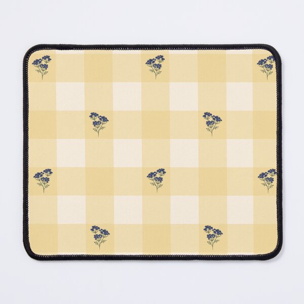 Item preview, Butter Yellow Gingham Wildflower Pattern designed and sold by MoonwillowArt.