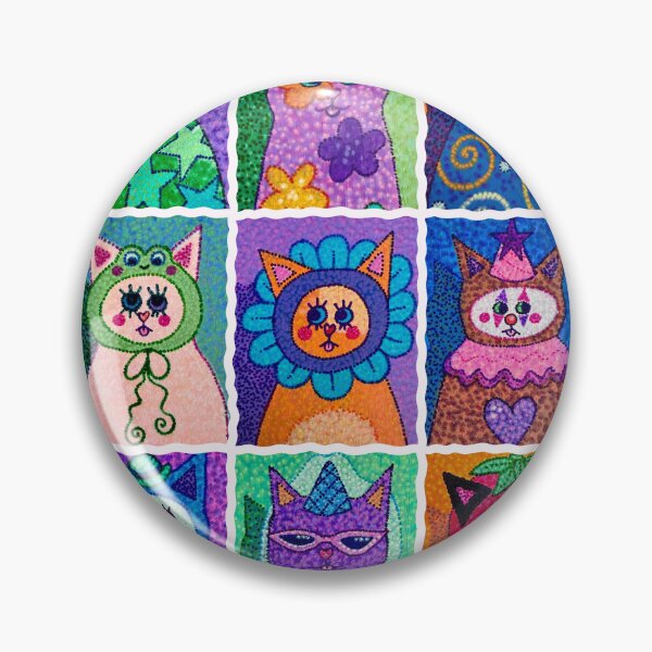Item preview, Cats in Hats Colorful Grid Collage designed and sold by junifeather.