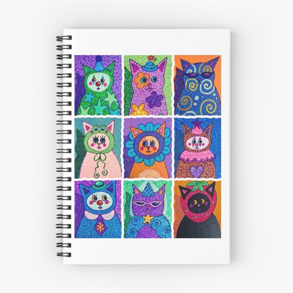 Item preview, Cats in Hats Colorful Grid Collage designed and sold by junifeather.