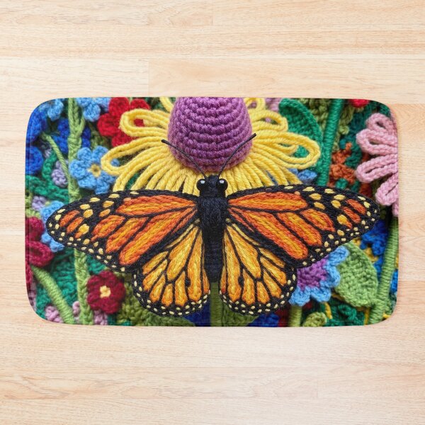 Item preview, Yarn Monarch Butterfly on Yarn Cone Flower designed and sold by Tridentulus.