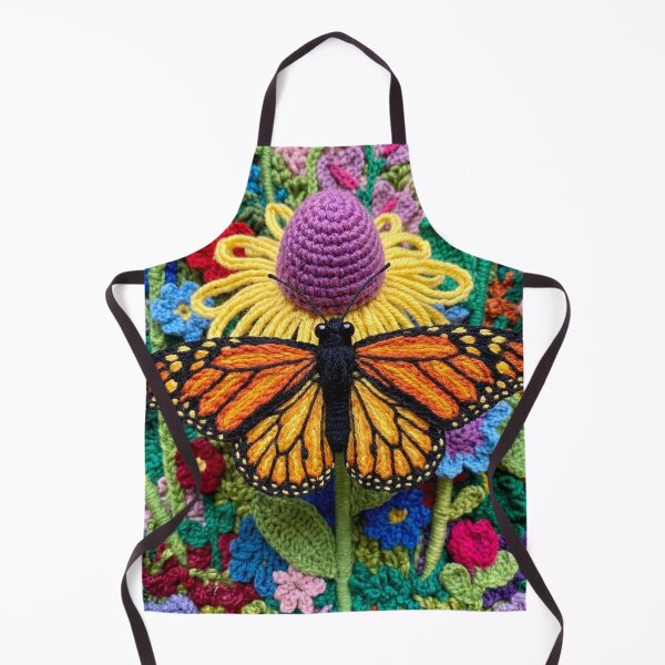 Item preview, Yarn Monarch Butterfly on Yarn Cone Flower designed and sold by Tridentulus.