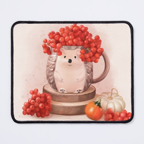 Item preview, Cute Hedgehog Mug Autumn Still Life designed and sold by katemaxi.