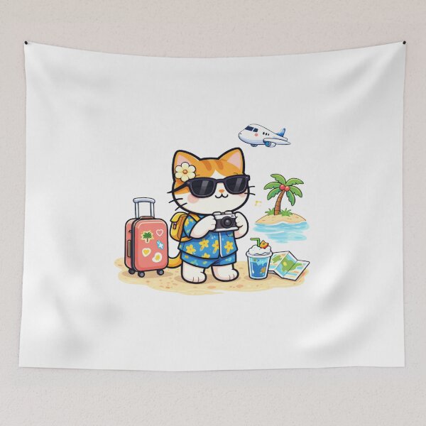 Item preview, Tourist Cat with Camera designed and sold by Halcyonity.