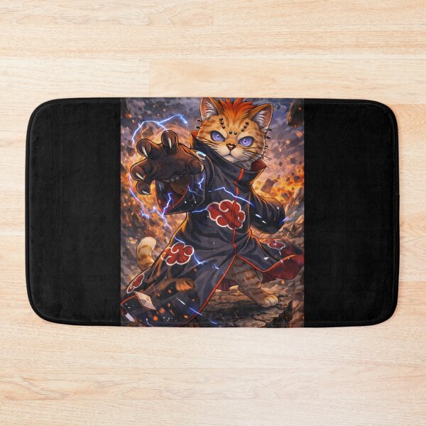 Item preview, Dark Lightning Ninja Cat Anime Style Power Warrior Design designed and sold by VibeFactoryOfc.